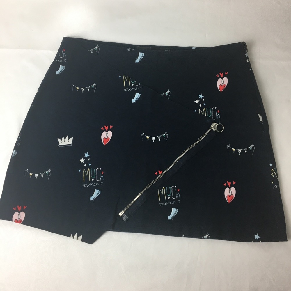 Zara Trafaluc Asymmetrical Mini Valentine’s Skirt Blue/Small - Picture 12 of 12
